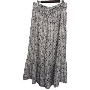 NWT Grace Karin Pants 2X Black & White Floral Wide Palazzo Boho Summer Fall XXL